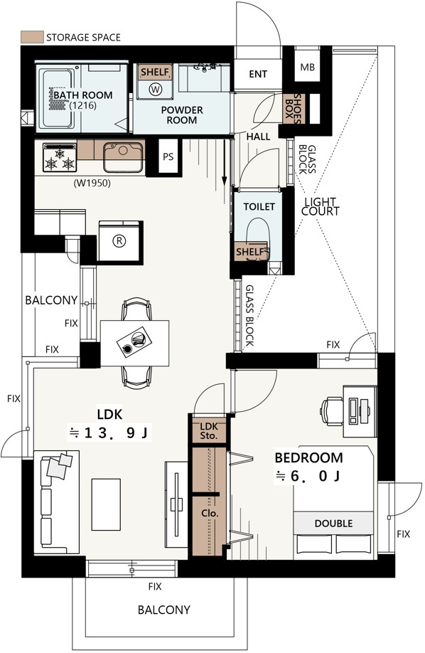 ライオンズマンション砧公園2階の間取り