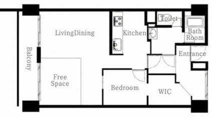エル・アルカサル目黒1Fの間取り