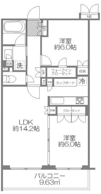 アイディーコート二子玉川1階の間取り