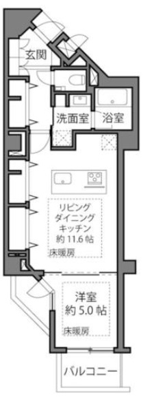サンクタス三軒茶屋タイムズヴィレッジ2階の間取り