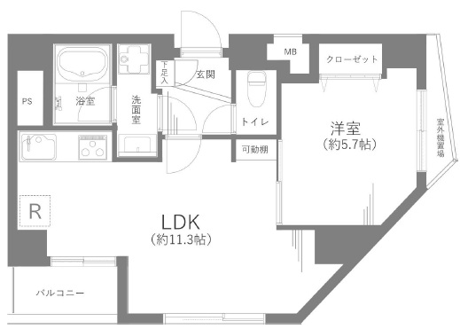 ジェイパーク目黒祐天寺5階の間取り