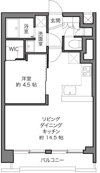 ライオンズマンション三宿1階の間取り