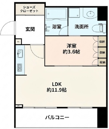 日神パレステージ代々木公園1階の間取り