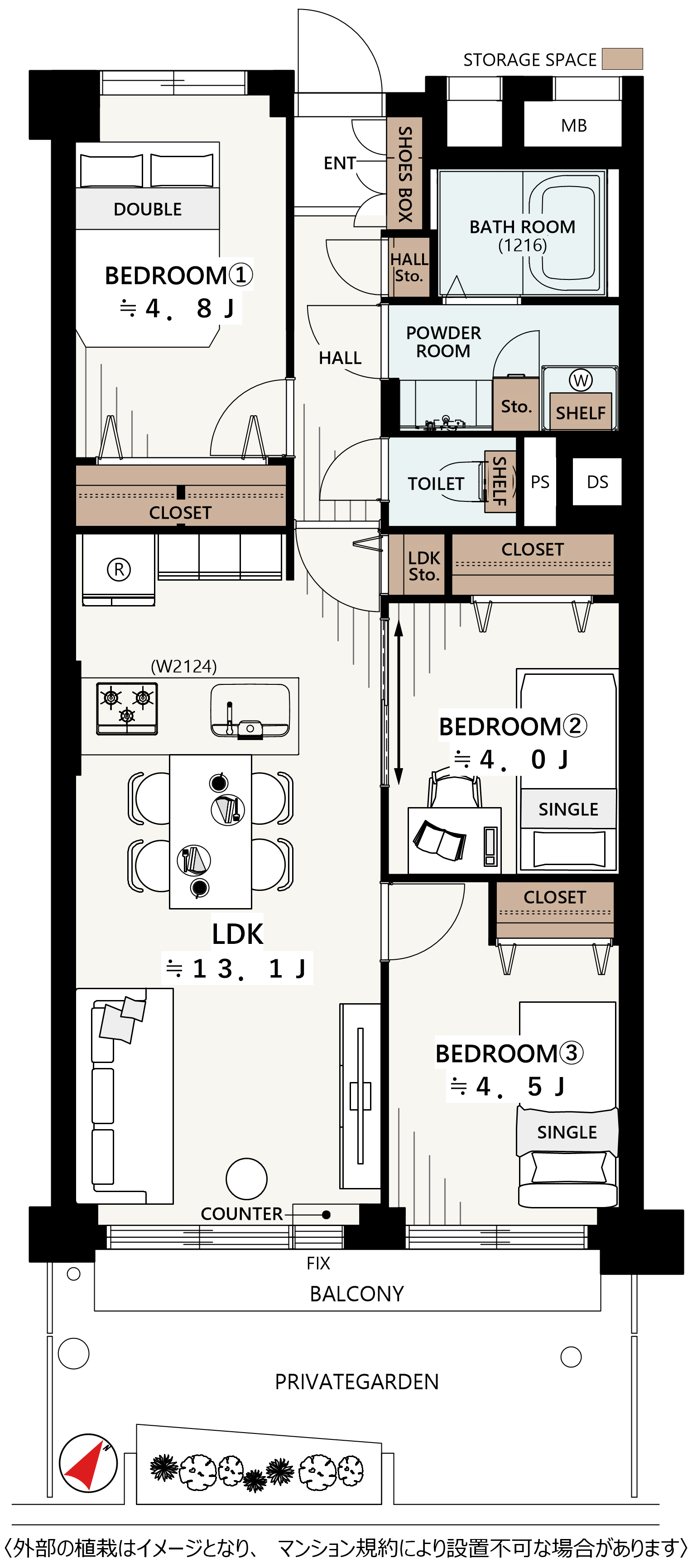 パーク・ハイム駒沢1階の間取り
