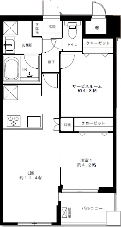パレ・ソレイユ世田谷二丁目2階の間取り