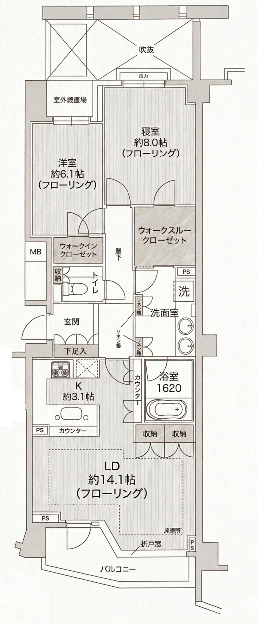 ノーツ目黒青葉台4階の間取り