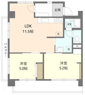 ローヤルハイツのざわ2階の間取り