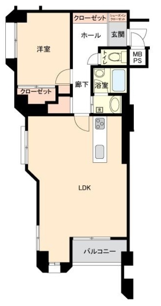 代々木ロイヤルマンション3階の間取り
