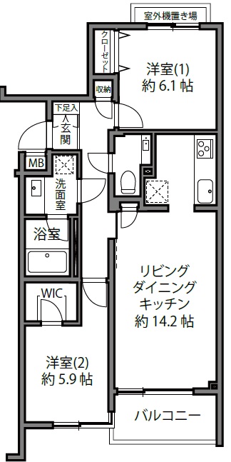 プレスティージュ目黒東山4階の間取り