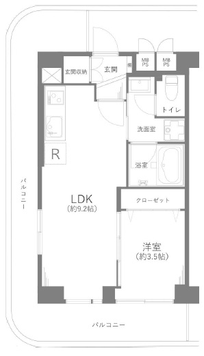 学芸大学ハイデンス2階の間取り