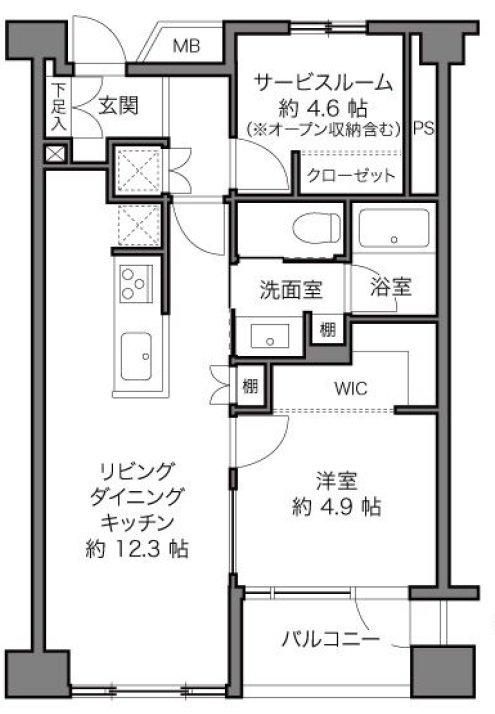 グランドメゾン目黒南2階の間取り