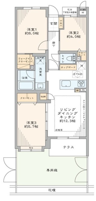 ベルハイム下北沢1階の間取り