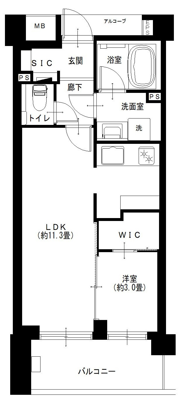 ガーデンヴィラ三軒茶屋4階の間取り