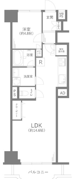 ニックハイム中目黒10階の間取り