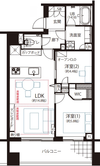 グレンパーク駒場EAST3階の室内18