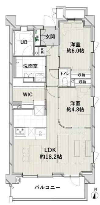 リストレジデンス桜新町6階の間取り