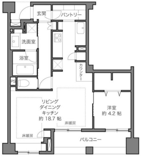 パルテール恵比寿5階の間取り