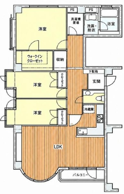 Ｇ・Ｃ・ルネッサンス若林1階の間取り